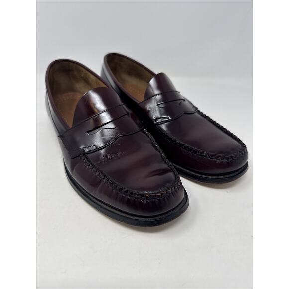 GH Bass Shoes Mens Size 10.5D Walter Burgundy Weejuns Penny Loafers Slip On - Picture 1 of 16